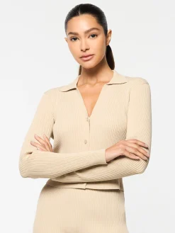 Magreta Rib Cardigan- Humus