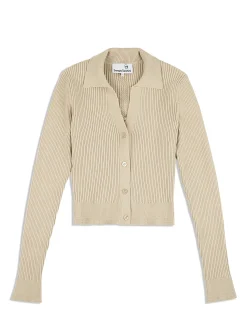 Magreta Rib Cardigan- Humus