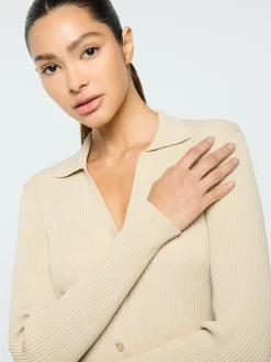 Magreta Rib Cardigan- Humus