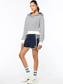 Marina Sailor Collar Sweatshirt- Gardenia