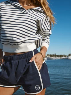 Marina Sailor Collar Sweatshirt- Gardenia