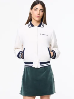 Marisa Varsity Jacket- Gardenia