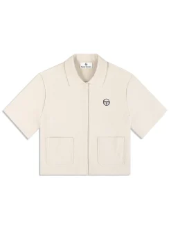Mia Cropped Shirt- Fog