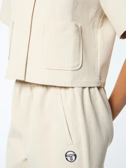 Mia Cropped Shirt- Fog