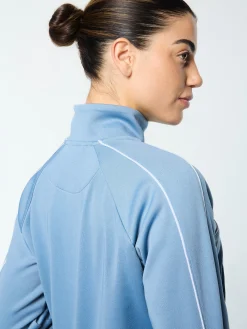 Miss Lioni Track Jacket- Faded Denim