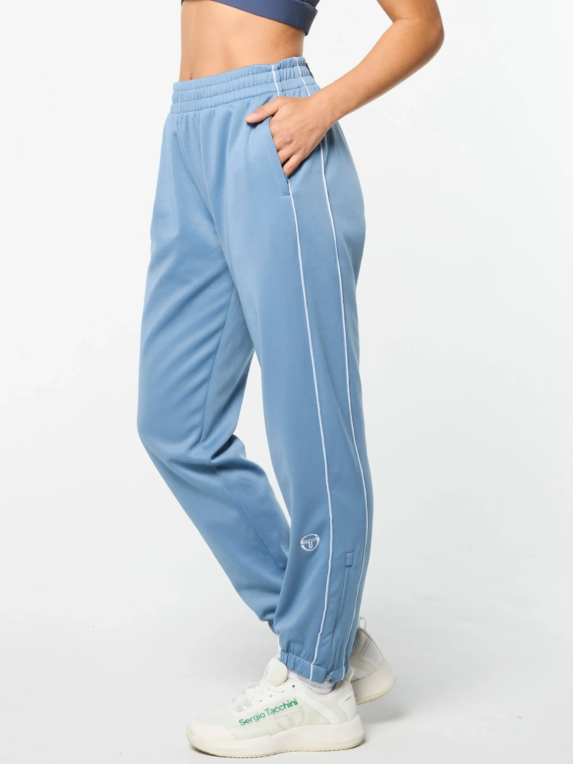 Miss Lioni Track Pant- Faded Denim