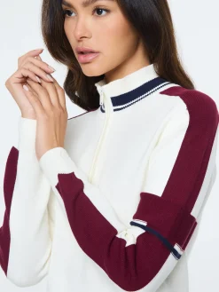 Nota Knit Quarter Zip- Gardenia