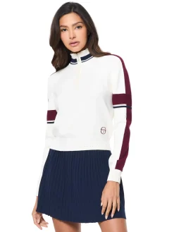 Nota Knit Quarter Zip- Gardenia