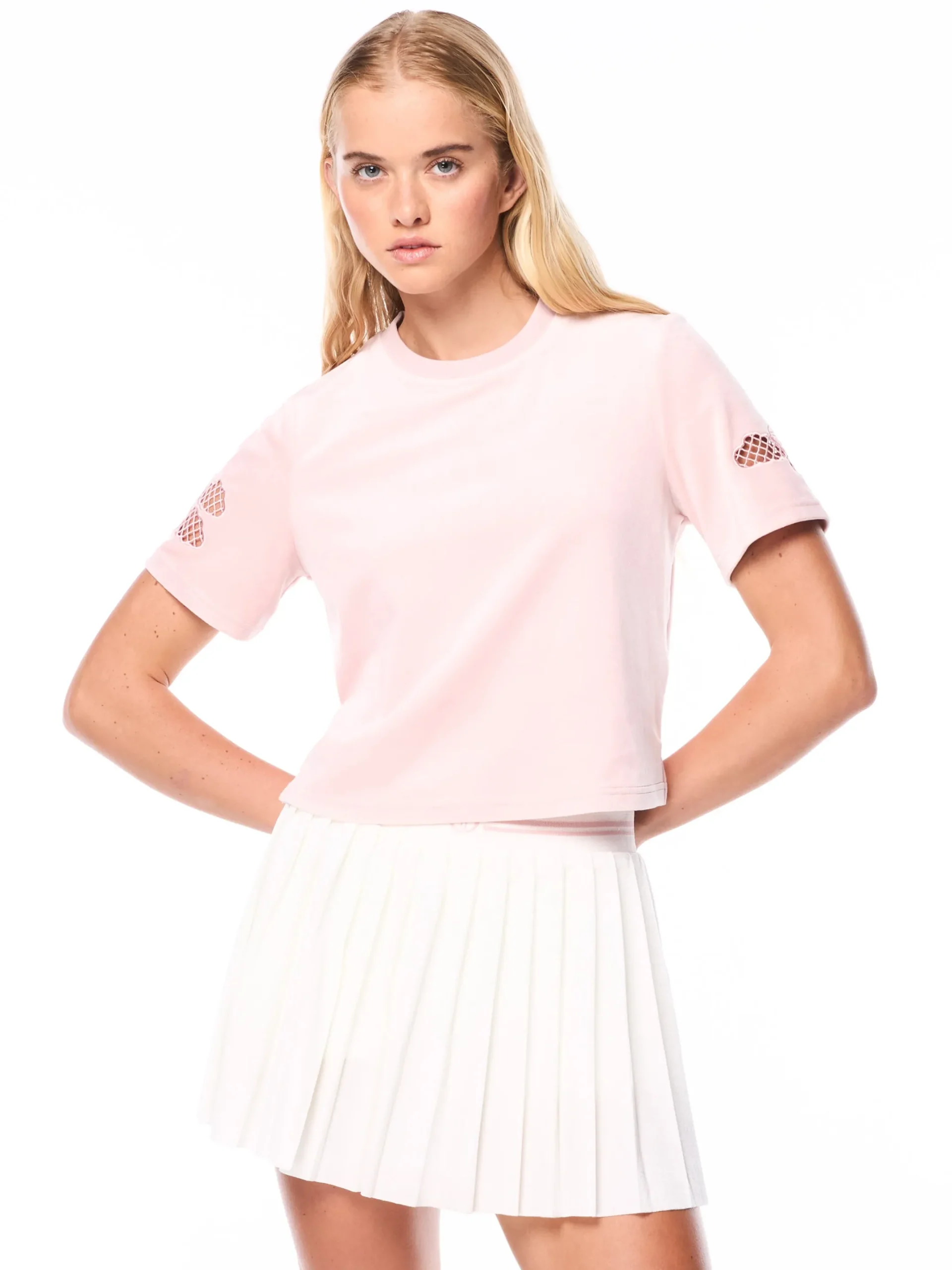 Nuvola Velour Cropped T-Shirt-Barely There