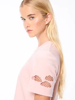 Nuvola Velour Cropped T-Shirt-Barely There