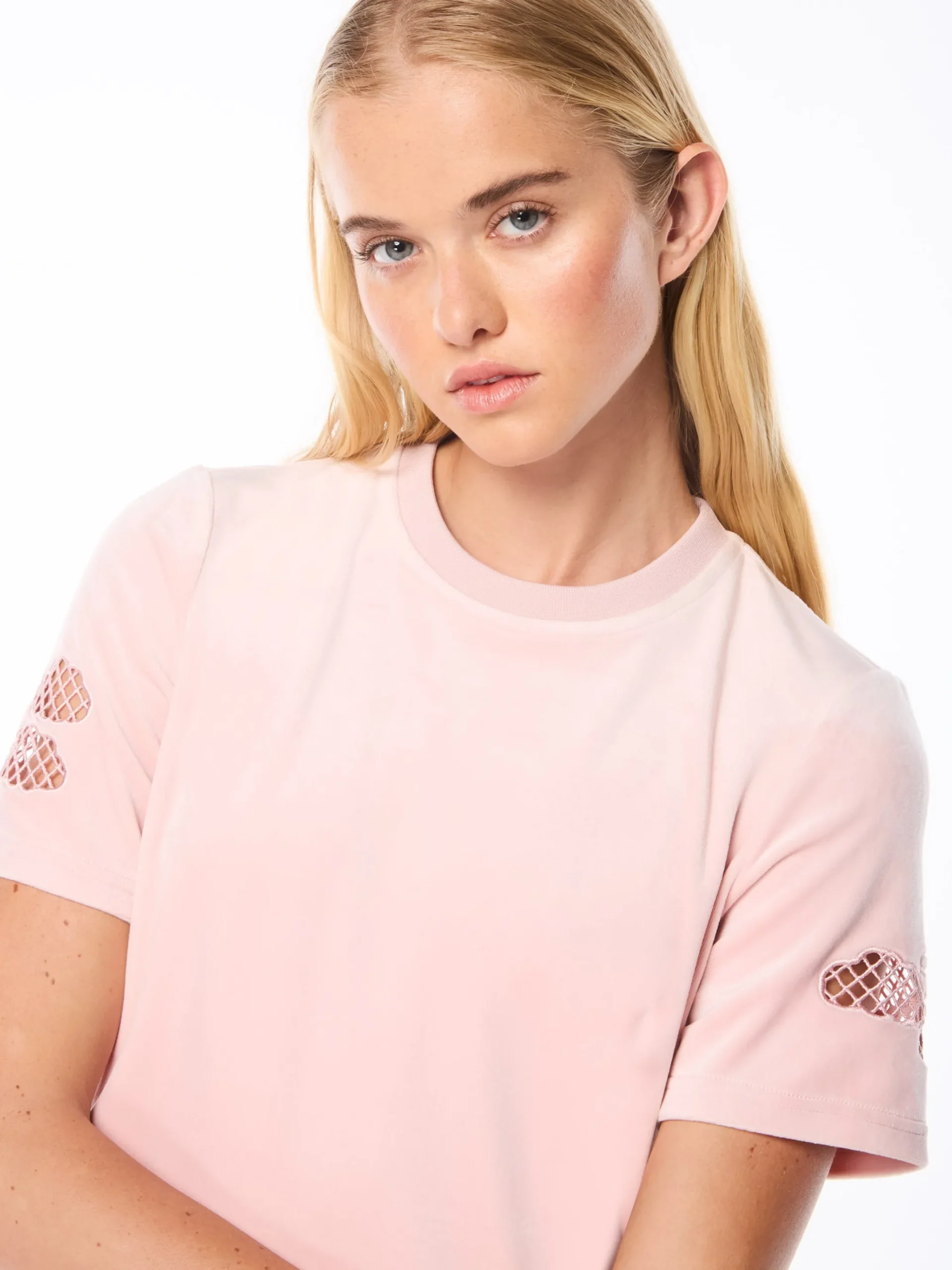 Nuvola Velour Cropped T-Shirt-Barely There