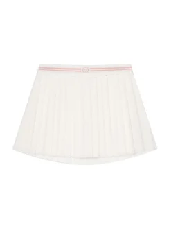 Nuvola Velour Skort-Gardenia