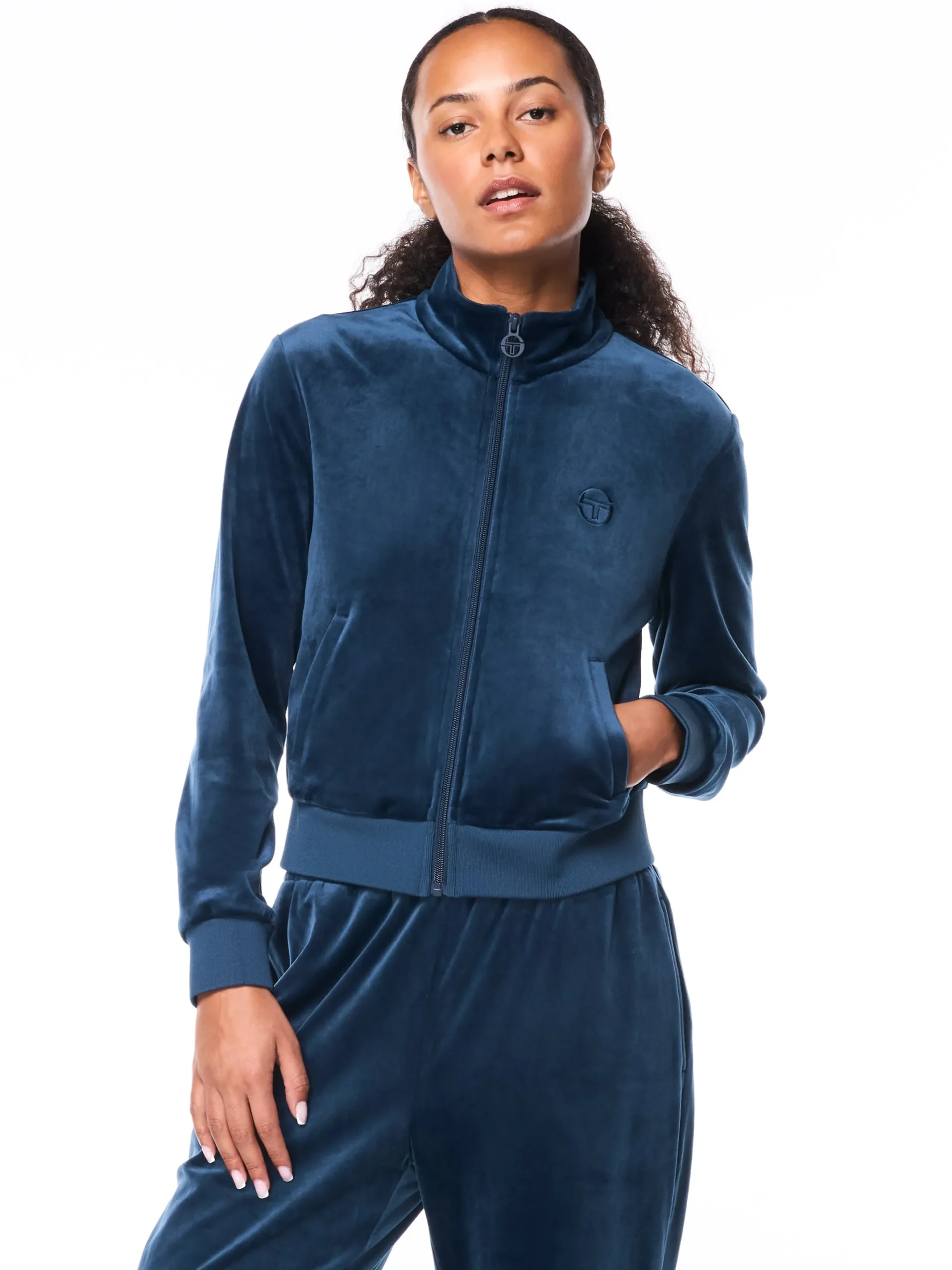 Nuvola Velour Track Jacket-Key Largo