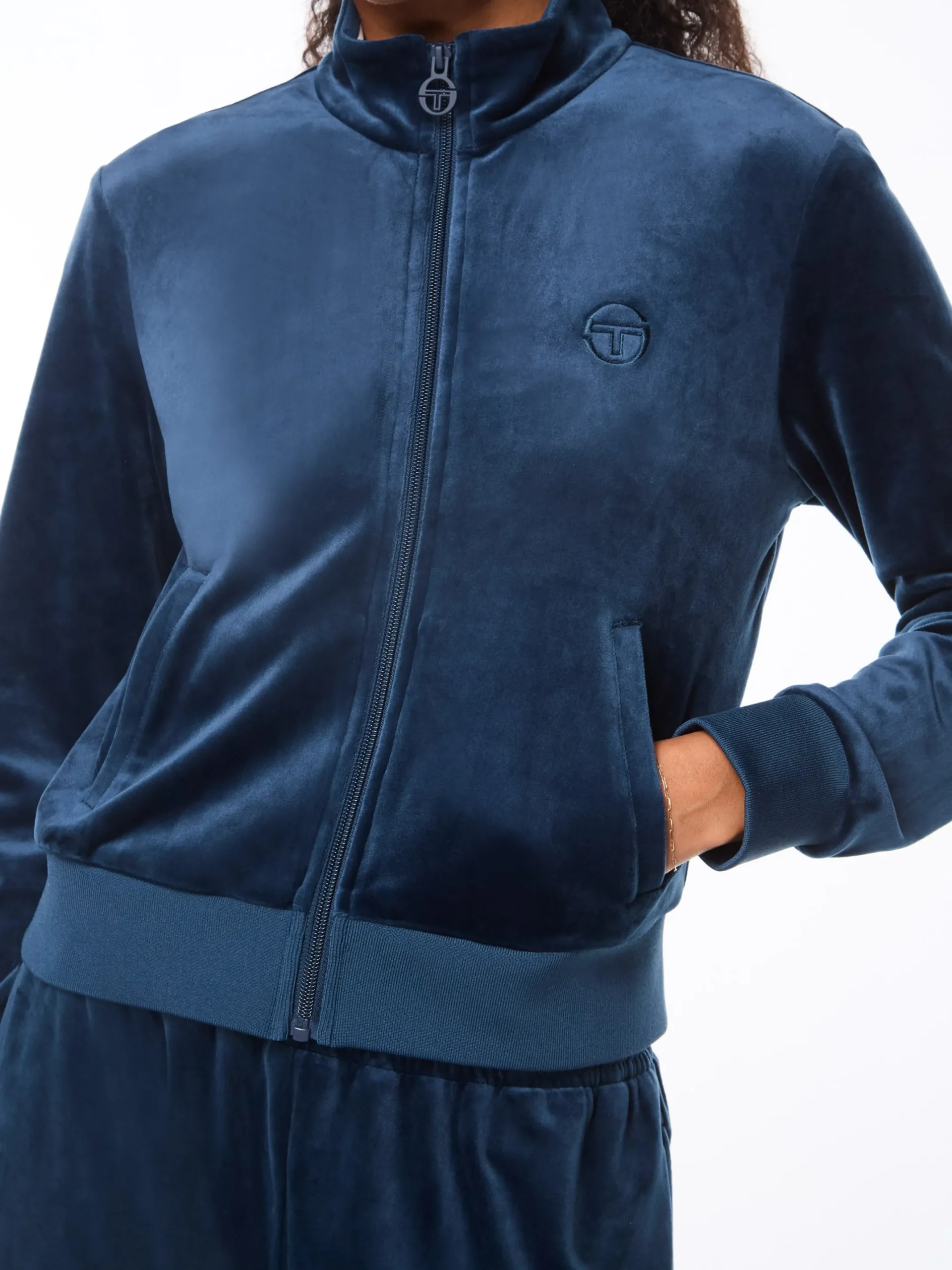 Nuvola Velour Track Jacket-Key Largo