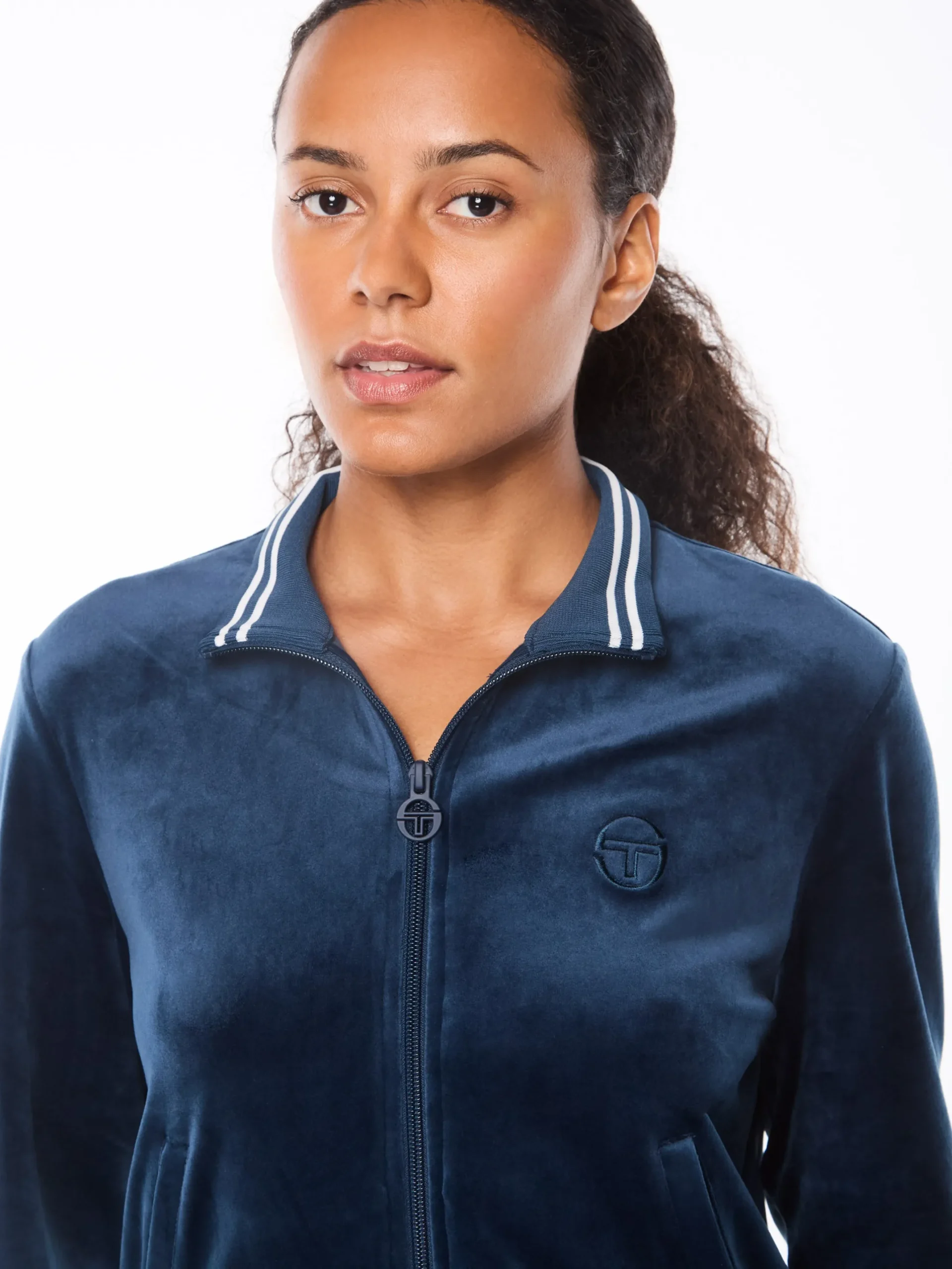 Nuvola Velour Track Jacket-Key Largo