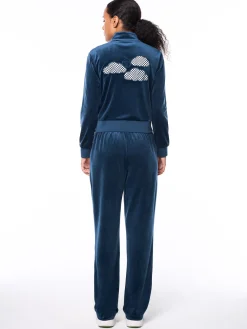 Nuvola Velour Track Pant-Key Largo