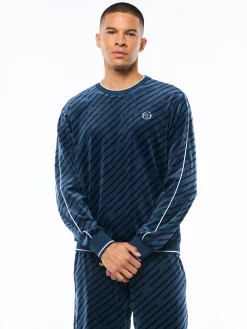Obliquo Velour Crewneck-Key Largo