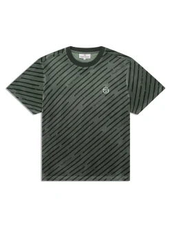 Obliquo Velour T-Shirt-Agave Green