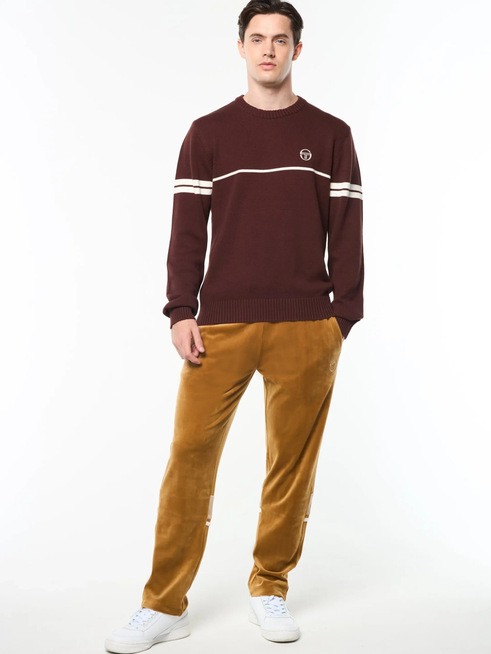 Orion Knit Sweater- Bitter Chocolate/ Gardenia