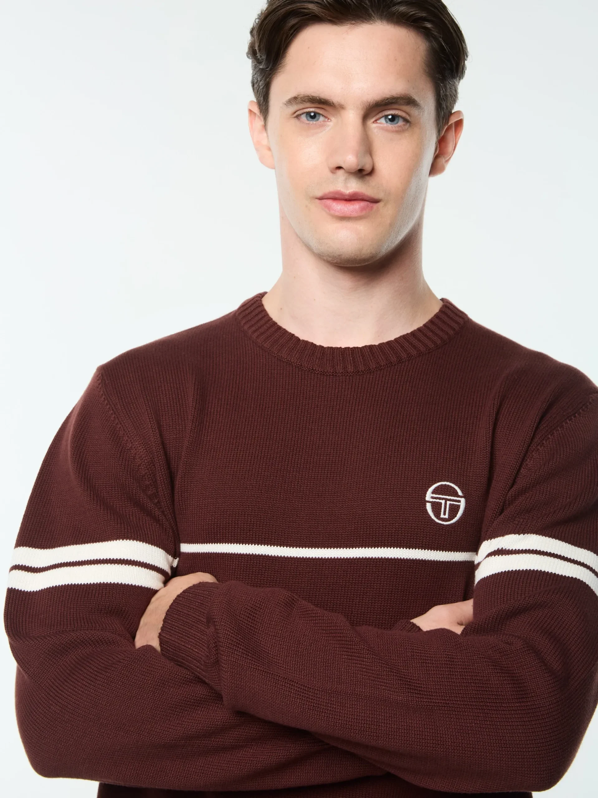 Orion Knit Sweater- Bitter Chocolate/ Gardenia