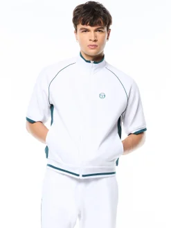 Pannello Short Sleeve Track Jacket-Brilliant White