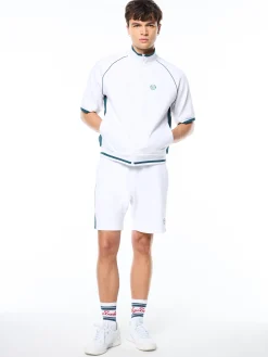 Pannello Short Sleeve Track Jacket-Brilliant White