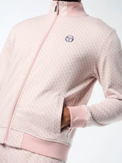 Paolo Knit Track Jacket- Pale Mauve