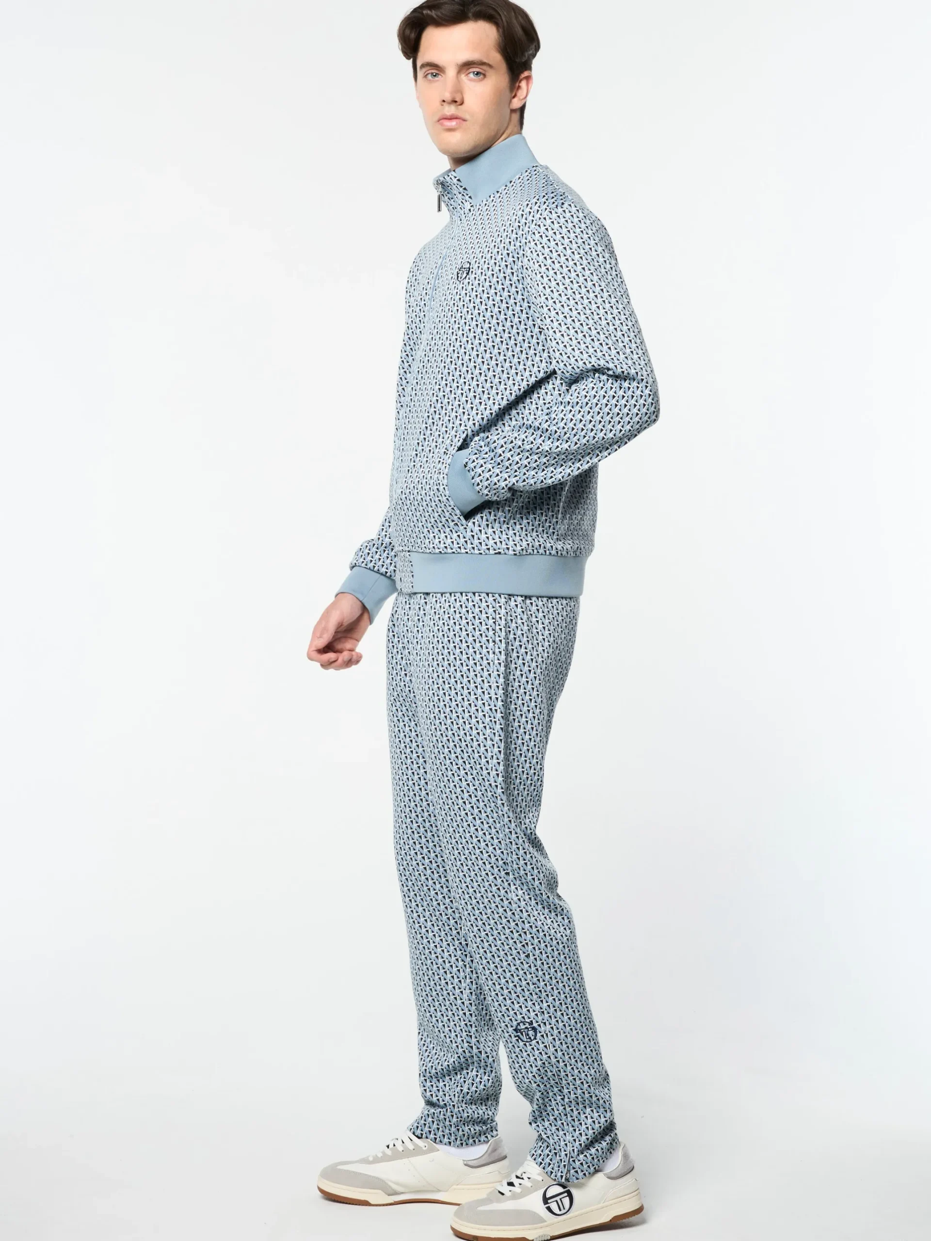 Paolo Knit Track Pant- Faded Denim