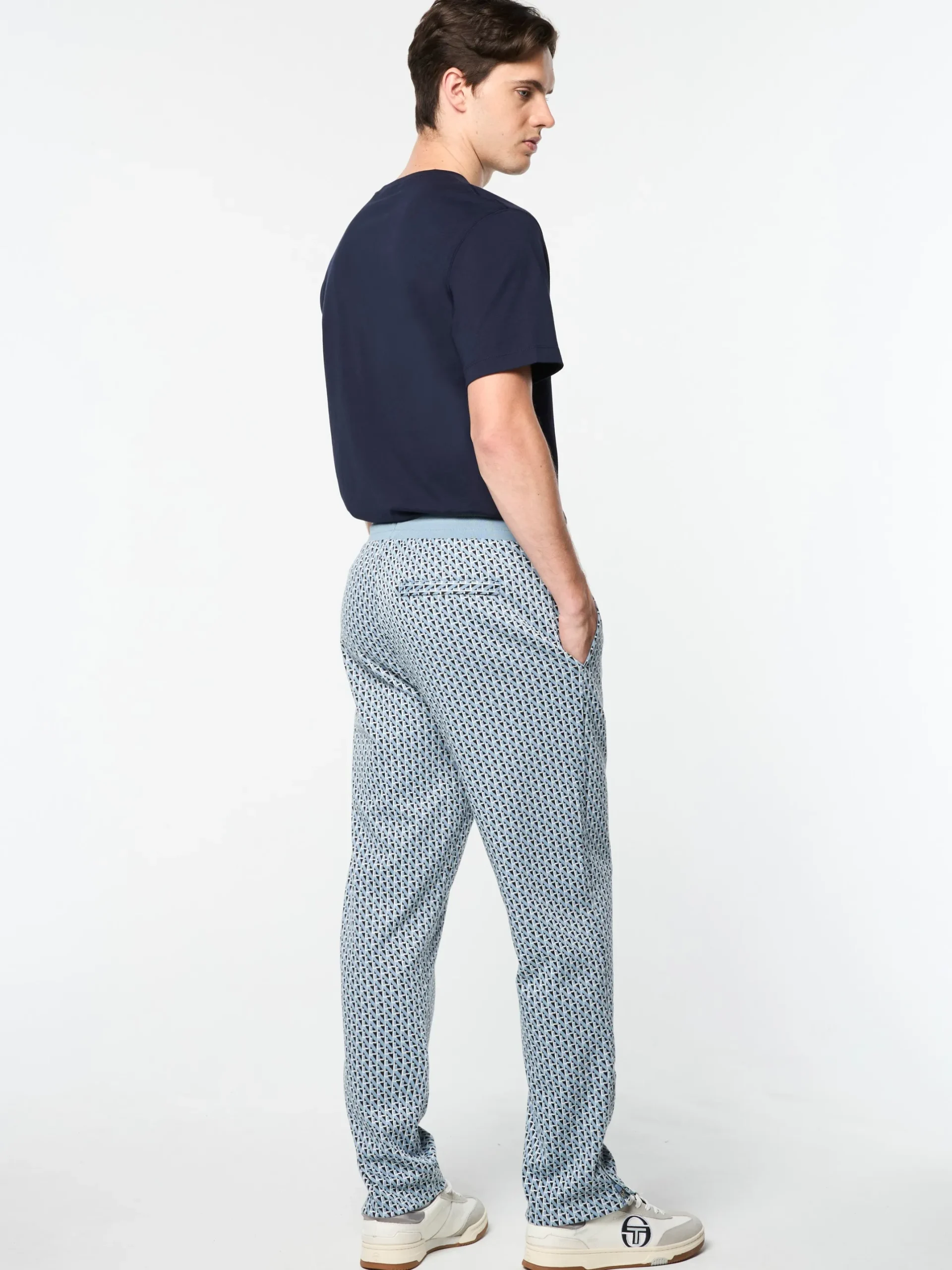 Paolo Knit Track Pant- Faded Denim