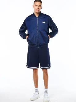 Piano Bomber Jacket-Maritime Blue