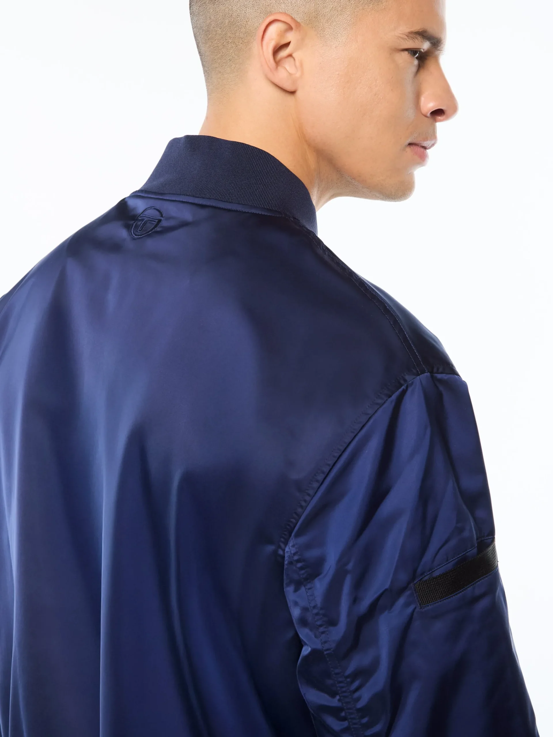 Piano Bomber Jacket-Maritime Blue