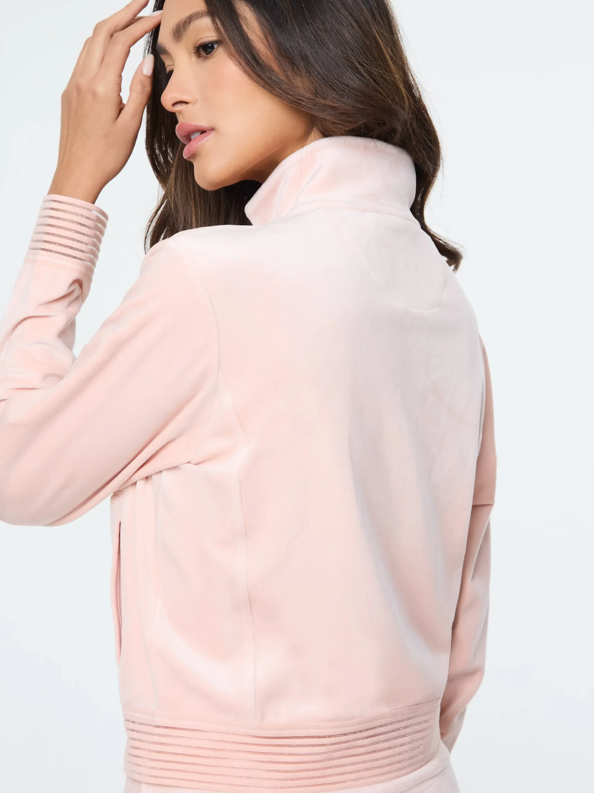 Piera Velour Track Jacket- Evening Sand