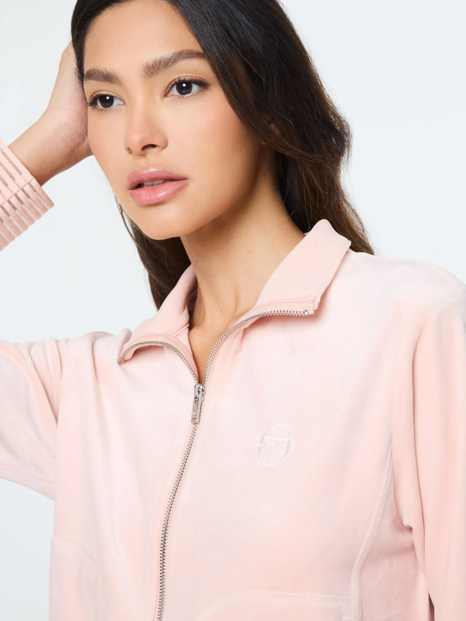 Piera Velour Track Jacket- Evening Sand