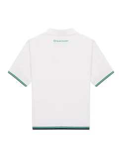 Preppy Knit Polo- Off White