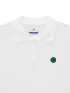 Preppy Knit Polo- Off White