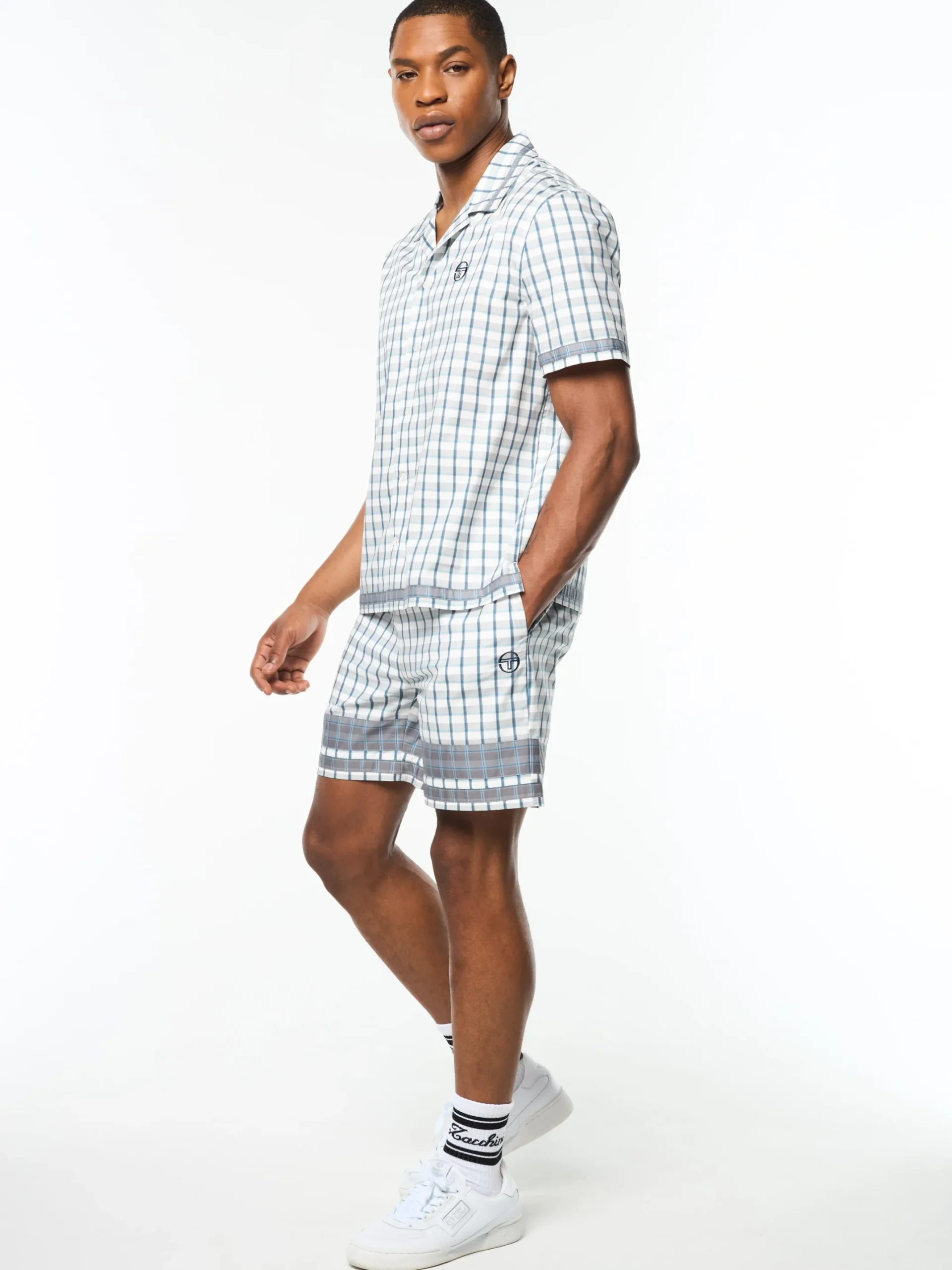 Quadretto Cabana Shirt- Brilliant White