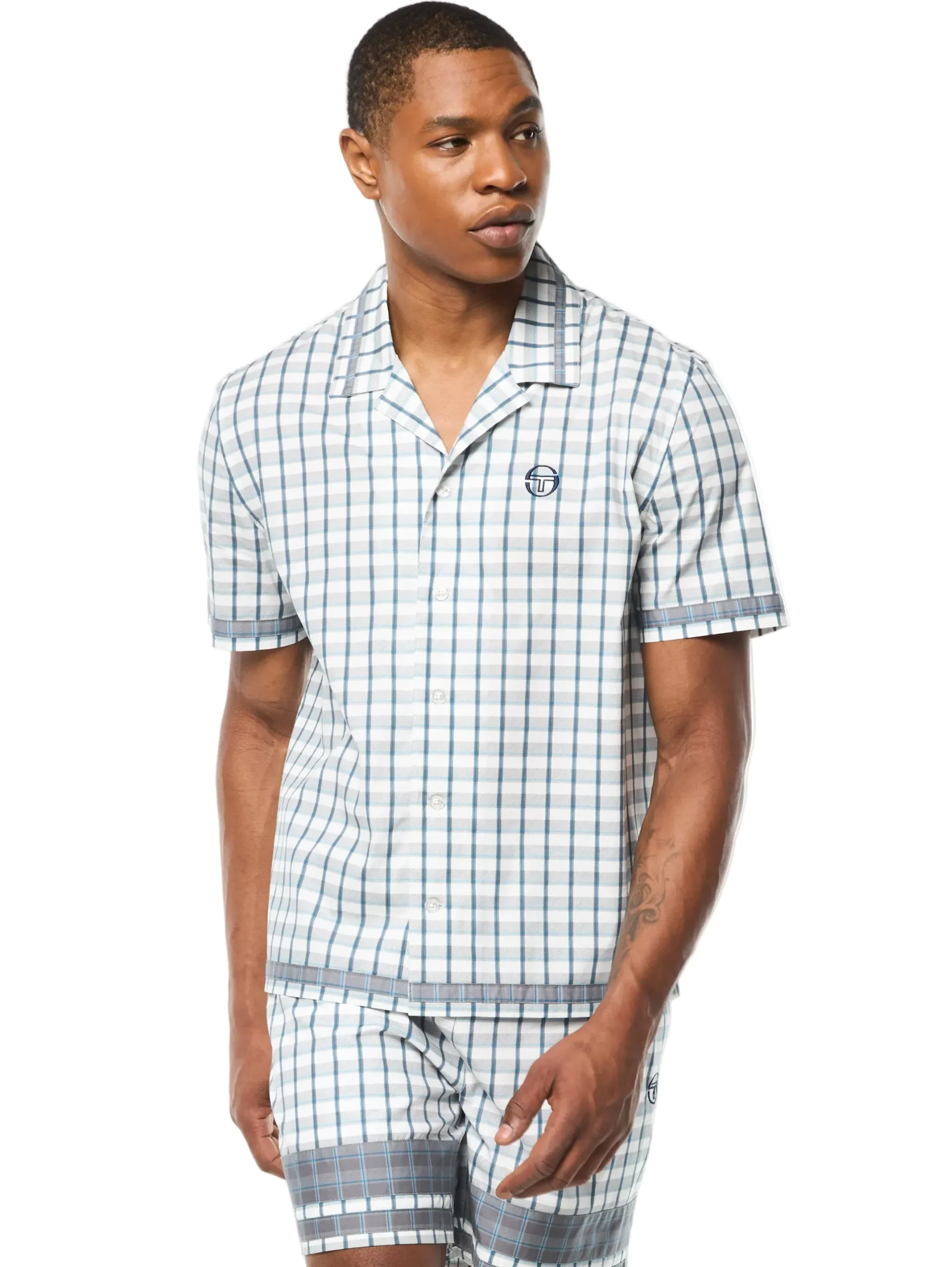 Quadretto Cabana Shirt- Brilliant White