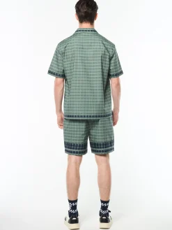 Quadretto Cabana Shirt- Duck Green