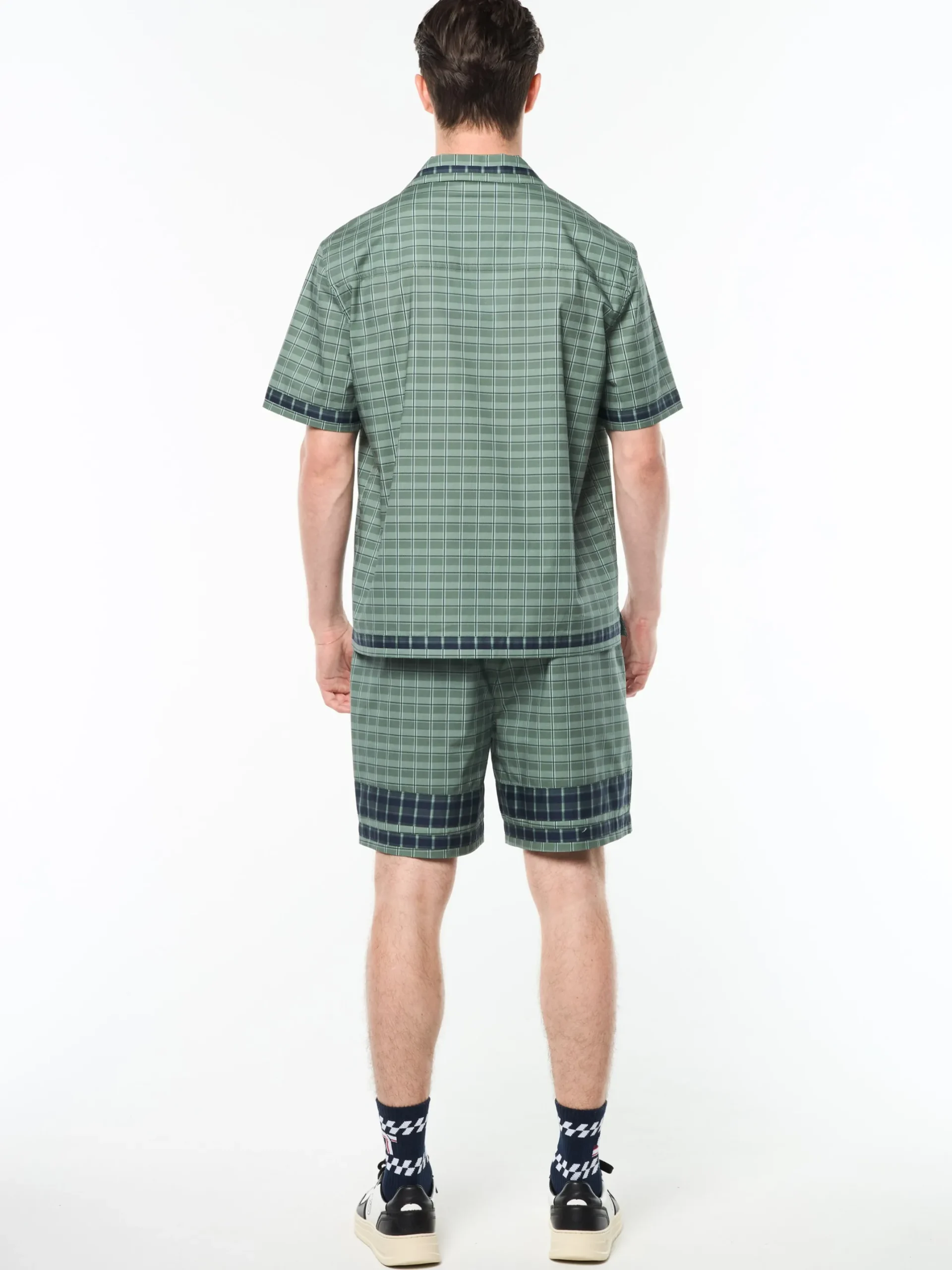 Quadretto Cabana Shirt- Duck Green