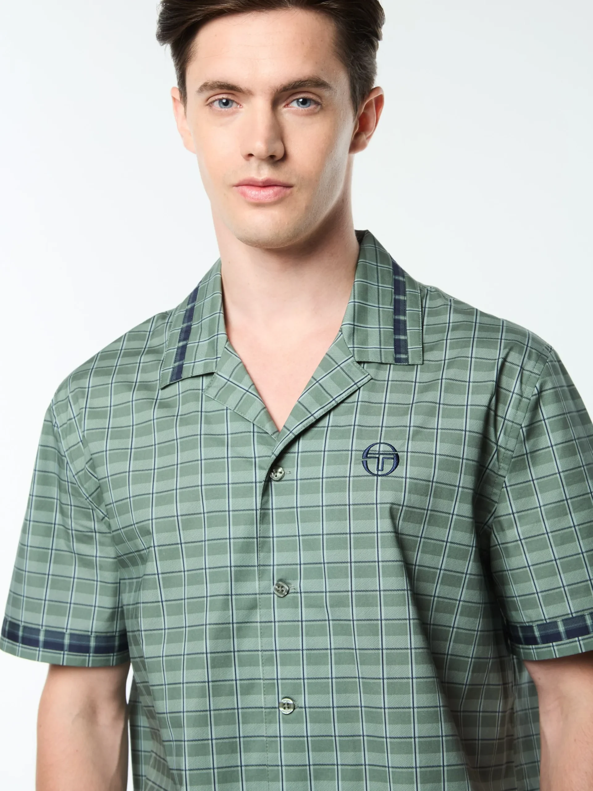 Quadretto Cabana Shirt- Duck Green