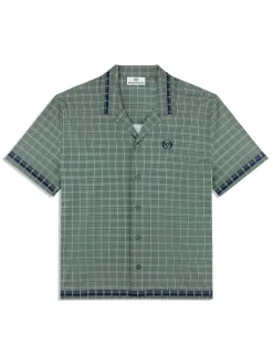 Quadretto Cabana Shirt- Duck Green