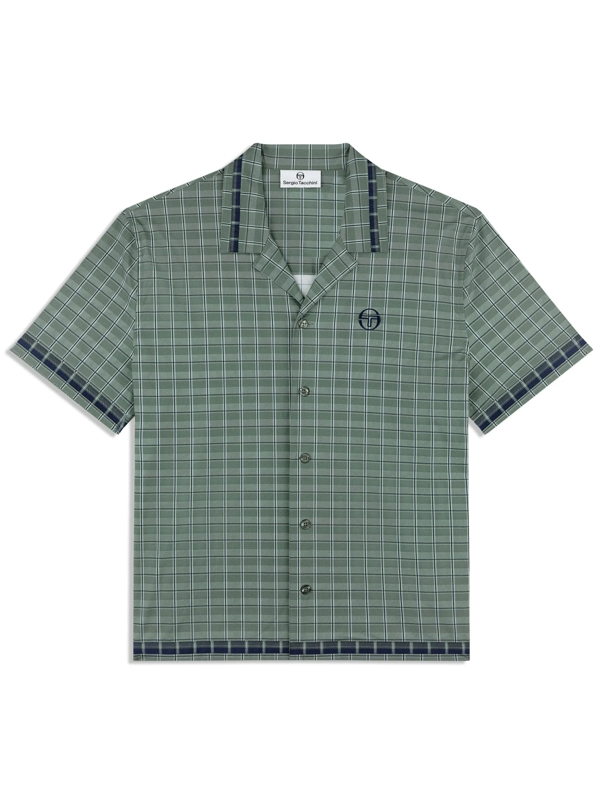 Quadretto Cabana Shirt- Duck Green