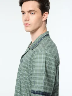 Quadretto Cabana Shirt- Duck Green
