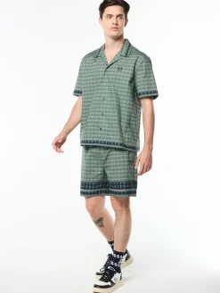 Quadretto Cabana Shirt- Duck Green