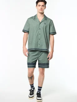 Quadretto Cabana Shirt- Duck Green