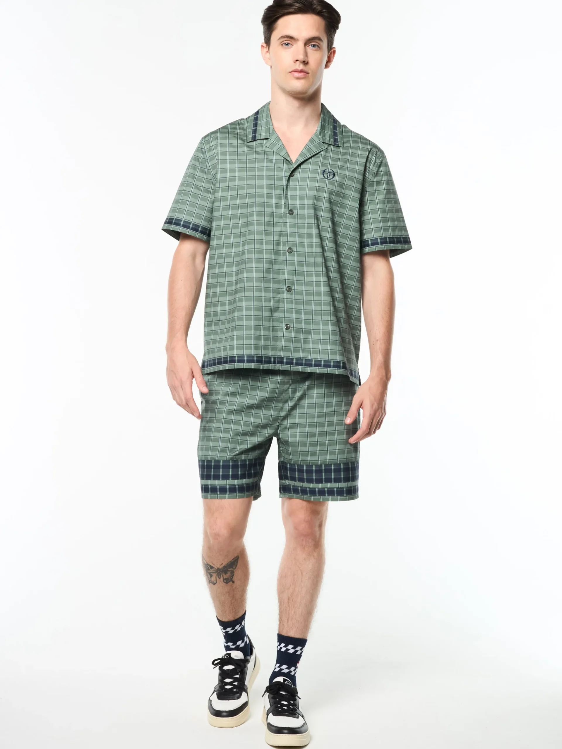 Quadretto Cabana Shirt- Duck Green