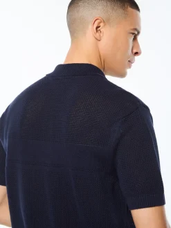 Sabino Knit Polo-Maritime Blue