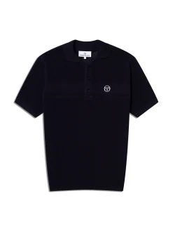 Sabino Knit Polo-Maritime Blue