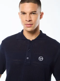 Sabino Knit Polo-Maritime Blue