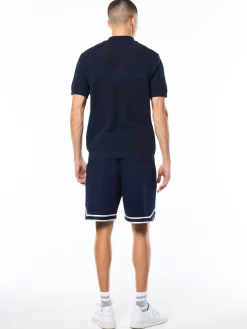 Sabino Knit Polo-Maritime Blue